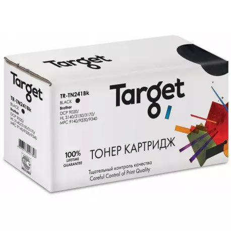 kartridzh target sovmestimyj brother tn 241bk black dlya dcp 9020 hl 3140 3150 3170 mfc 9140 9330 9340
