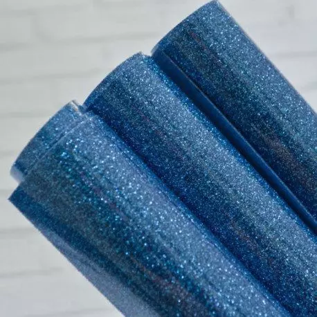 plenka termotransfernaya glitter sinyaya pu 80mkn 510mm25m sgl 13 koreya