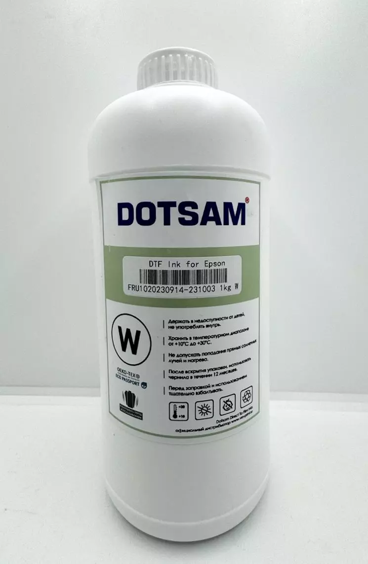 dtf tekstilnye white dotsam 1 kg 1000ml