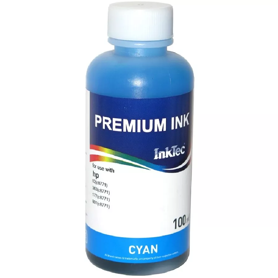 Чернила HP177 H3070-01LC InkTec Cyan 100мл